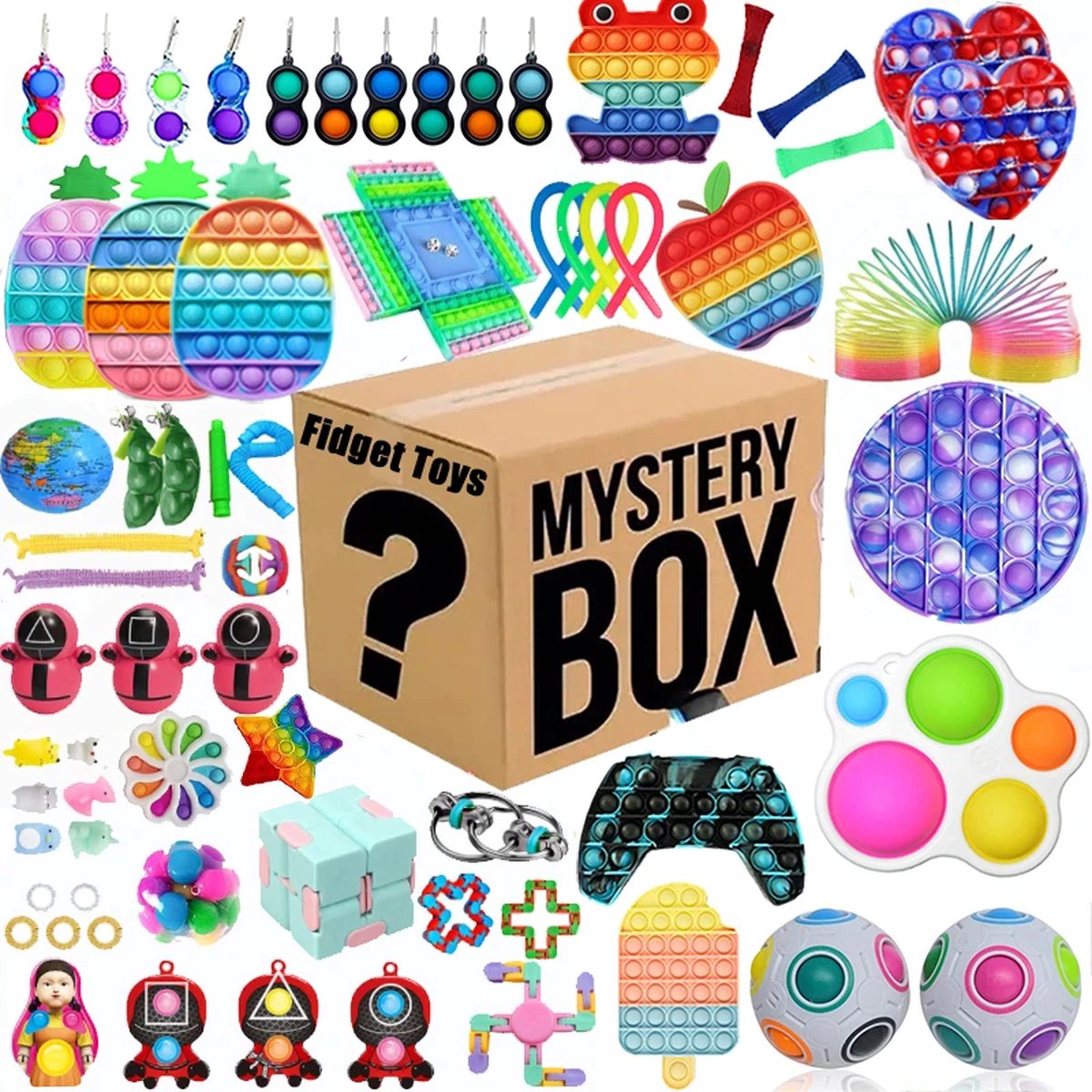 Klikkopers ® - Fidget Toys Pakket 15 Stuks - Mystery Box Etiket | bol.com