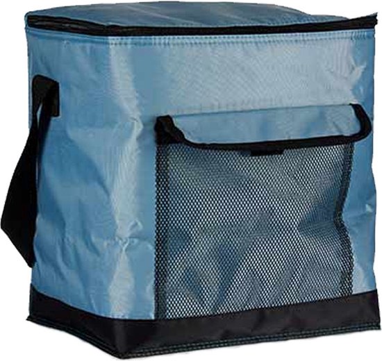 Leknes koeltas model Salou - Medium Size strand/camping - 31 x 23 x 33 cm - 2 vakken - blauw van Leknes — afbeelding 4
