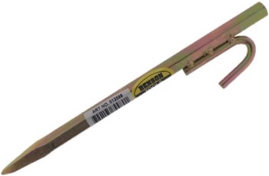 Set van 2x stuks grondpennen/tentharingen goud staal met open oog 30 cm - Rotspen - Spijkerharing van Benson — afbeelding 2