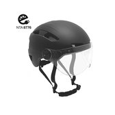 Falkx Snorscooter / Speed Pedelec Helm Met Vizier - Maat XL (62-63CM) - Mat Zwart - Unisex - NTA 8776 Goedgekeurd - Geschikt Voor Helmplicht