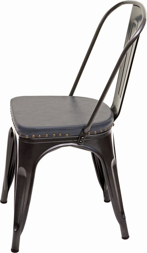 Stapelbare Eetkamerstoelen Van Metaal - Industriële Vintage Tuinstoel Voor Binnen En Buiten Set Van 4 85x45x45 Cm