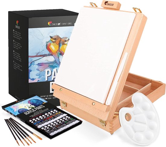 Boîte de rangement, boîte chevalet et coffret pour peinture