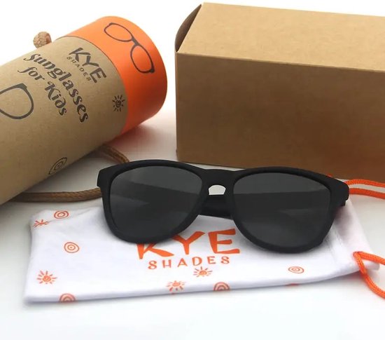 Kye Shades - Black Bear - Kinder zonnebril - kinder zonnebrillen jongens - kinder zonnebrillen meisjes - vanaf 3-7 jaar - coole zonnebril kind - zwarte zonnebril kind - UV bescherming - zonnebril stoer - vintage - hip - stoer - design van Merkloos — afbeelding 3