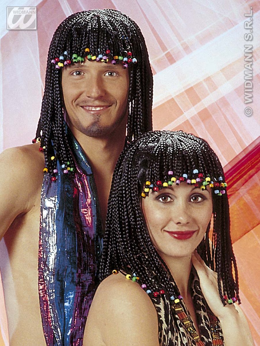Widmann - Pruik, Reggae - Zwart - Carnavalskleding - Verkleedkleding