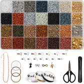RICHLY® Kralen Set Luxurious - gratis E-BOOK - Luxe goud kleuren - Sieraden maken meisjes - Kralendoos - Armbandjes maken met kraaltjes - incl. Bedels & Gouden parels kralen