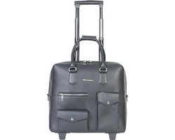 Olivia Lauren Onyx Dames Laptoptrolley 17 inch - Businesstrolley - Kunstleer - Zwart