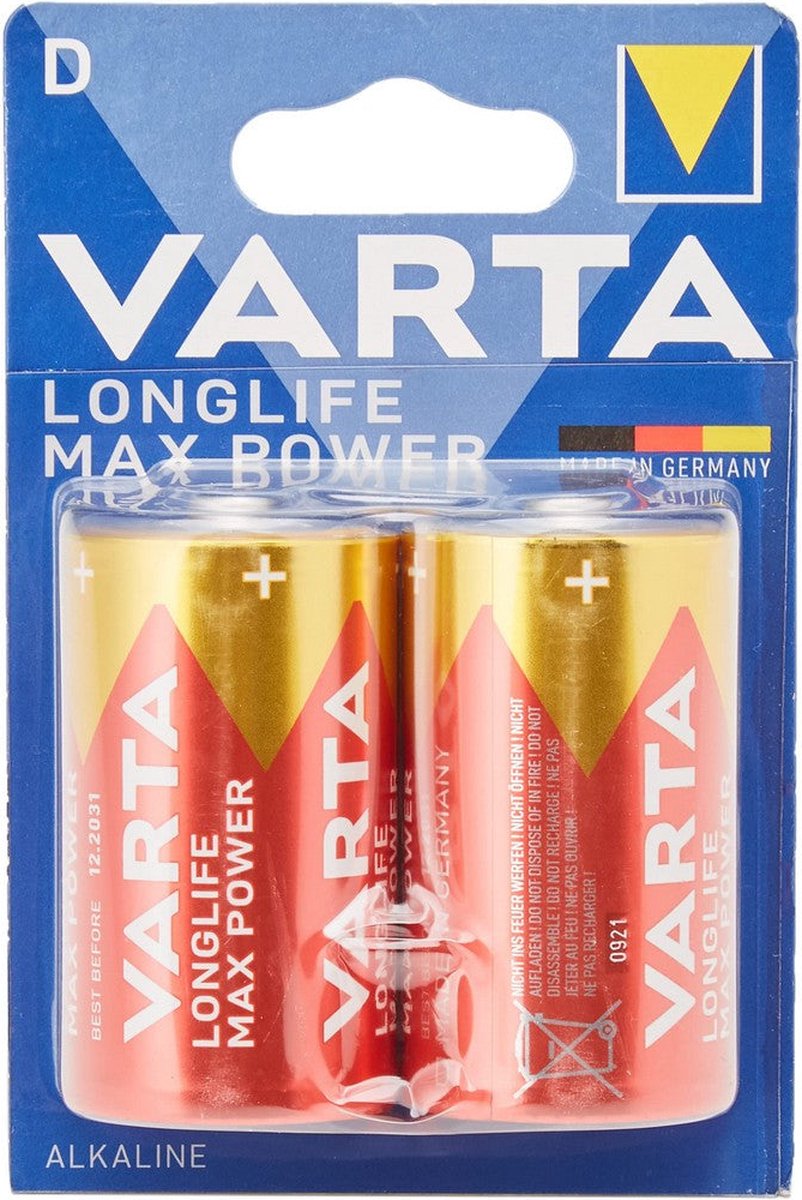 Batteries Varta Long Life Max Power (2 Pieces)