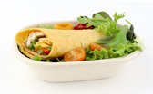 Eco street Oval saladebowl 620 ml / 19 bij 15 cm / 5 cm hoog | Inhoud: 300 stuks