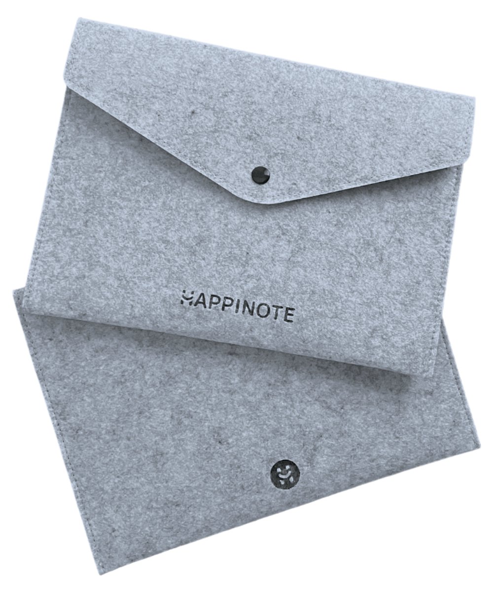 Happinote - A5 notebook sleeve - Light Grey - Travel case
