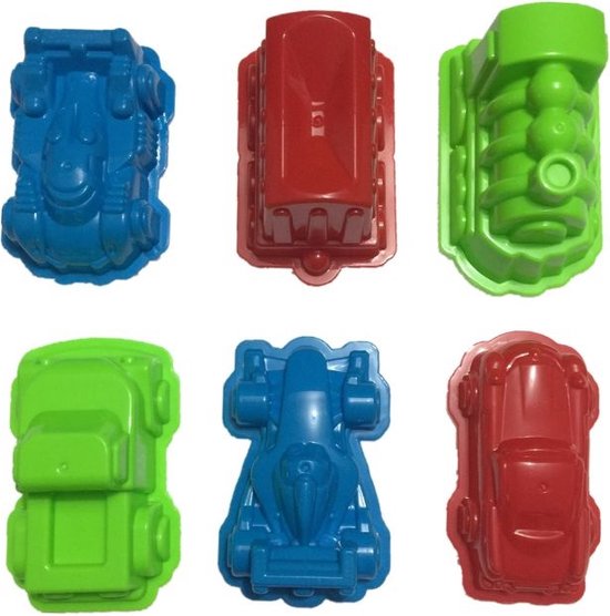 Lot De 4 Moules à Sable Viking Toys Re:line - Formes Véhicules (voiture, Camion, Avion, Bateau) En Plastique Recyclé, Dès 12 Mois