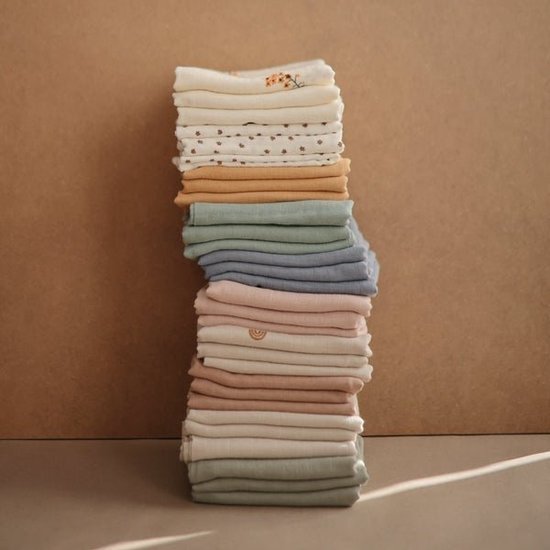 Mushie Multidoek Muslin Fall Yellow 3-Pack van Merkloos — afbeelding 2