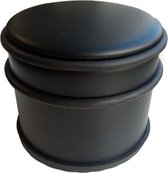 BRASQ Deurstopper Zwart met anti slip - Set van 4 Deurstoppers 1,1 Kg Voor binnen en buiten - Deurbuffer ⌀9 x 7,5 cm