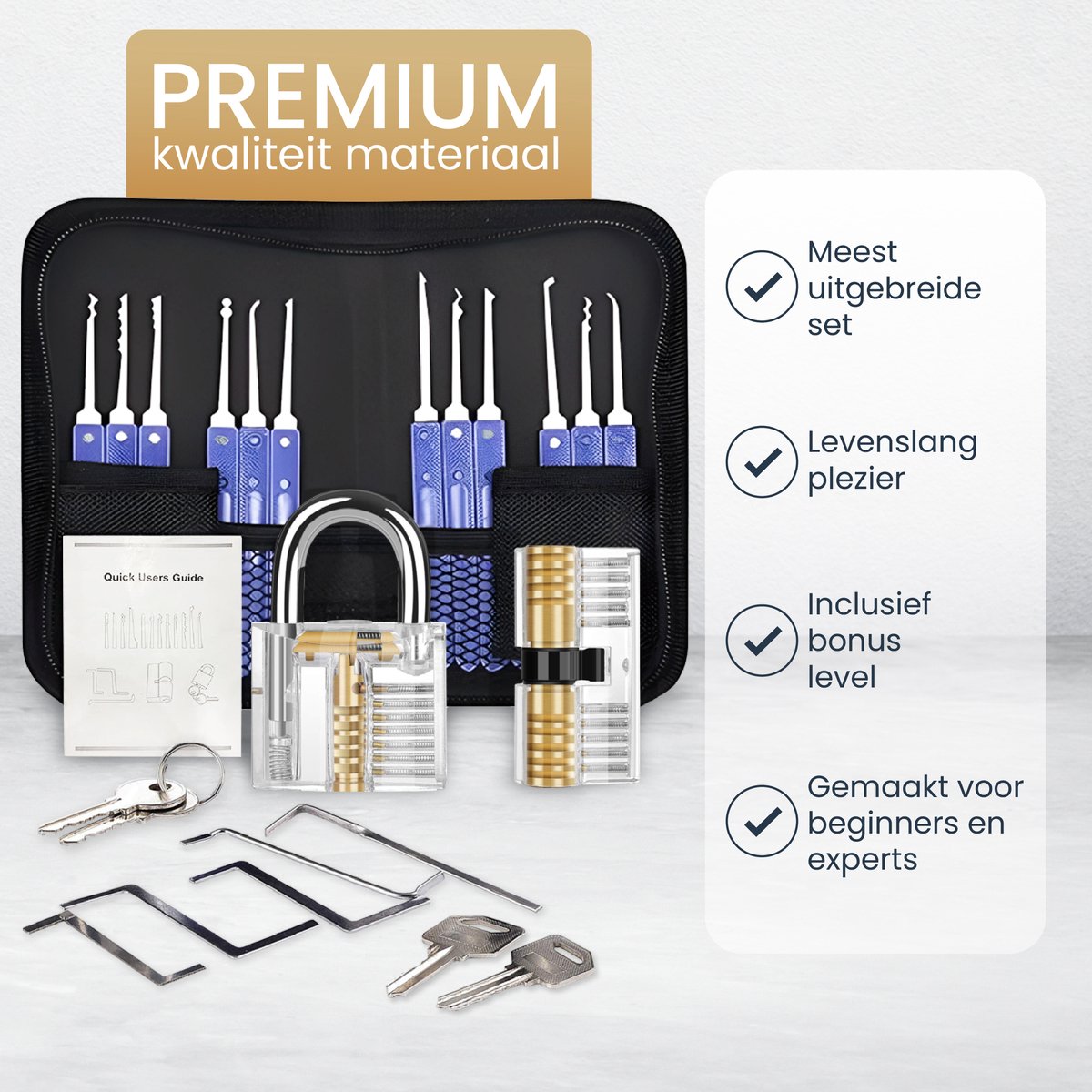 Vivid Green 27-delig Lockpick Set - Survivalsets - Lock Picking Voor  Beginners en