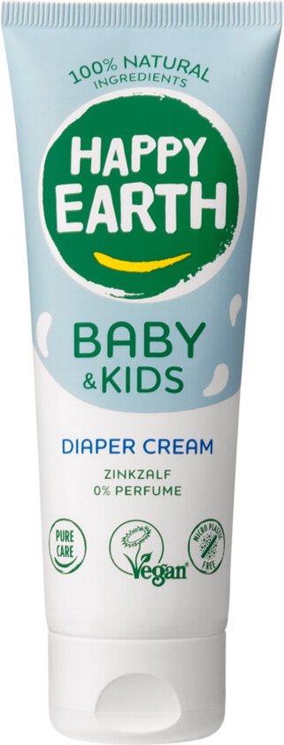 Happy Earth Baby & Kids 100% Natuurlijke Zink Billencrème