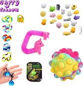 Happy Trendz® - Fidget Pakket - Unicorn Mochi, Chucks, Eekhoorn Squish,  Knijp Speelgoed stressverlichtend , Leuk Cadeau