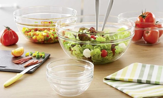 Luminarc Empilable Saladekommetjes 14cm Glas (set van 12) En Yourkitchen E-kookboek - Heerlijke Smulrecepten