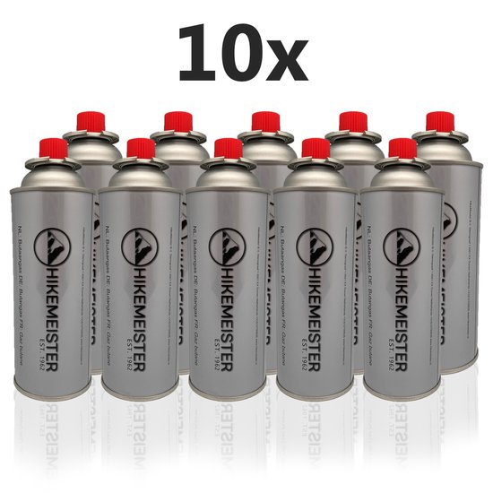 HikeMeister ® Butaan camping gasbus 10 stuks voordeelverpakking - 227g - Geschikt voor camping kookstel van Merkloos — afbeelding 3