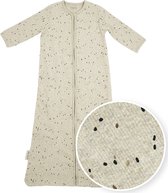 Meyco Baby Rib Mini Spot baby slaapzak met mouwen - sand melange - 90cm - 1.0 TOG