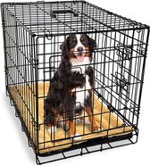 Gopets Hondenbench Opvouwbaar XL - Bench - Voor Honden - Incl. Plaid - 2 Deuren - 107 x 71 x 76 cm