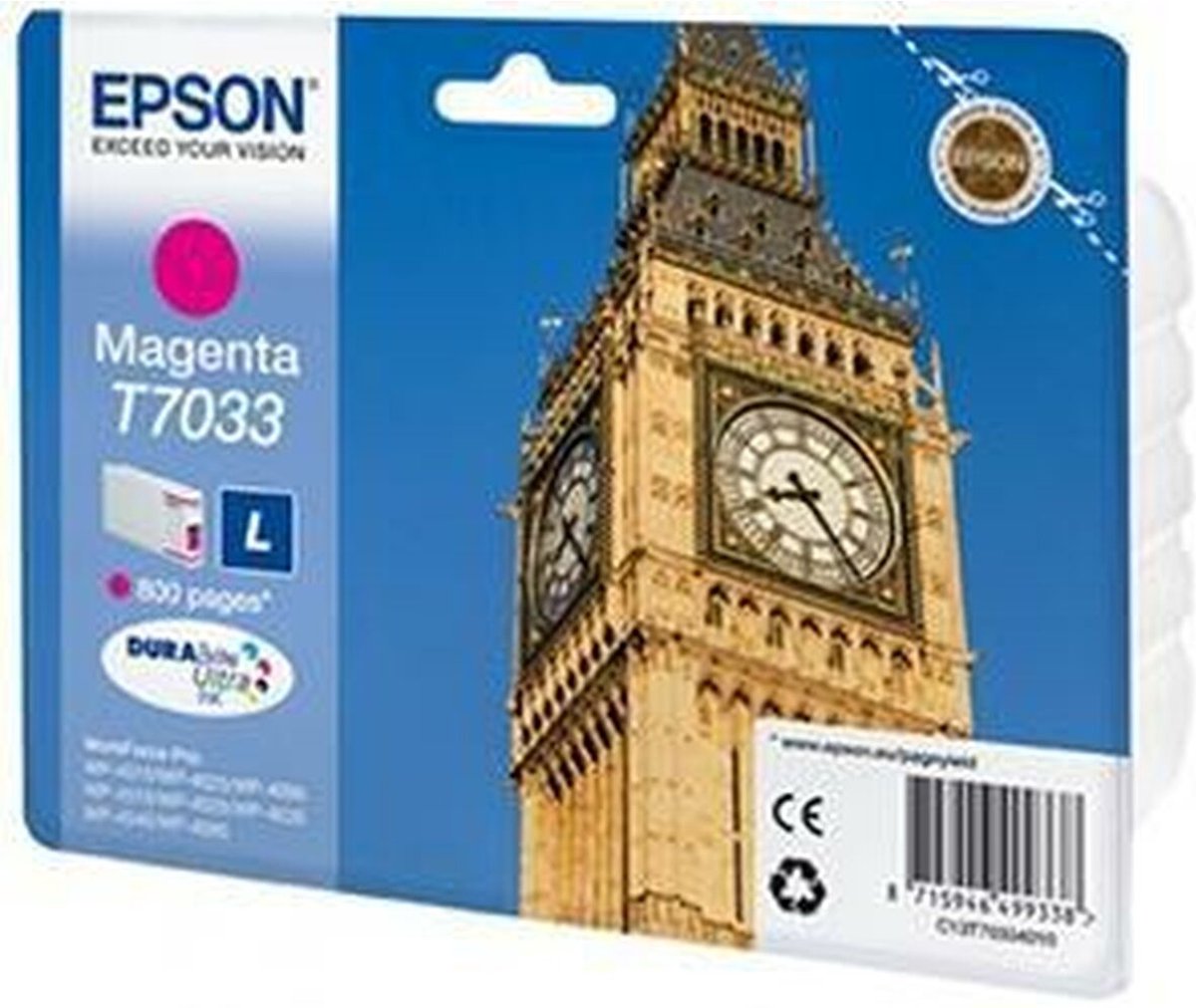 Epson - C13T70334010 - T7033 - Inktcartridge magenta
