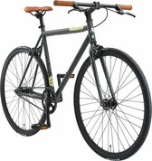 Bikestar Singlespeed 28 inch retro wielrenfiets, antraciet / beige