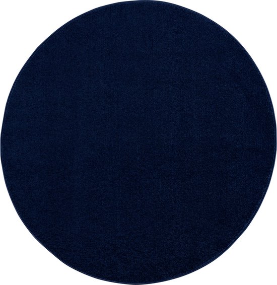 Uni Rond Effen Laagpolig Vloerkleed Modern Rood - 120 CM ROND | Leen Bakker