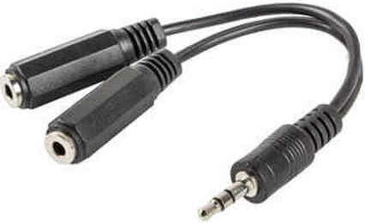 3.5 mm Male or Female Jack Adaptor Lanberg AD-0024-BK Black