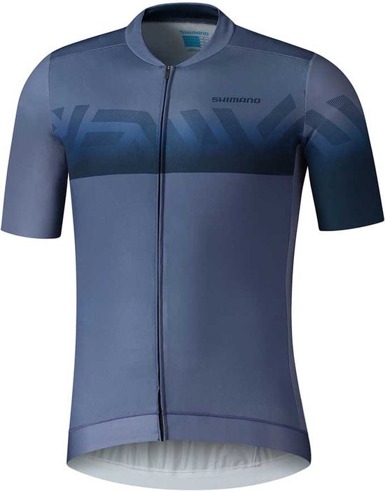 Shimano Kita Jersey Met Korte Mouwen Blauw L Man