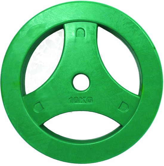 Tunturi Aerobic Halterschijf - Halter gewichten- 1x 5 kg - 30mm - Geel - incl. gratis fitness app