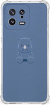 Siliconen Back Cover Xiaomi 13 Telefoonhoesje met doorzichtige rand Baby Rhino