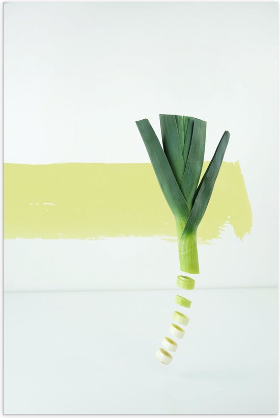 Poster (Mat) - Plant - Prei - Eten - Groente - Groen - 40x60 cm Foto op Posterpapier met een Matte look