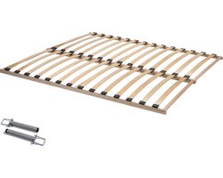 ACAZA Lattenbodem - SET VAN 2 - Lattenbodem 160 x 200 cm - Bedbodem - Flex - Beukenhout