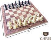 Échiquier magnétique avec pièces d'échecs - 34x34 cm - Chess King - Echecs - Jeu d'échecs - Plateau pliant en bois