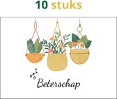 10 stuks wenskaarten beterschap - Wenskaarten beterschap - troostkaarten - beterschap - wenskaarten - 10 stuks - A6