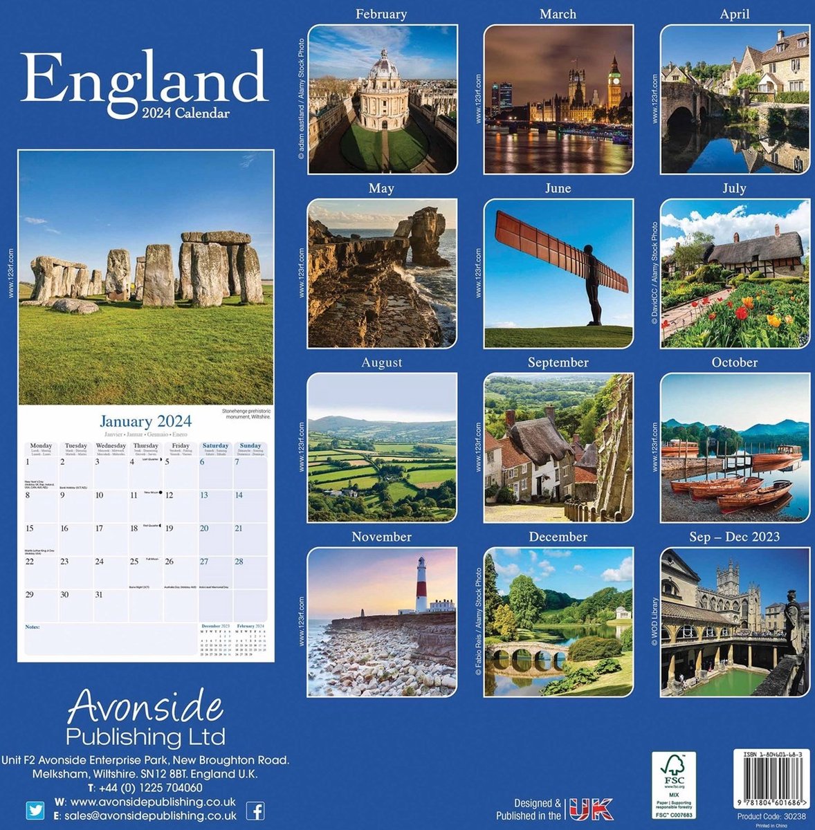 Engeland / England Kalender 2024