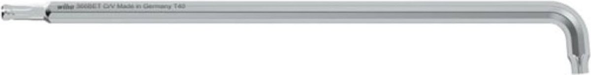Wiha Stiftsleutel TORX® kogelkop met kort been, titaanzilver - 40967