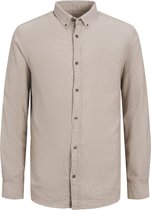Jack & Jones Overhemd Jjeclassic Melange Shirt Ls Sn 12235974 Oatmeal Mannen Maat - L
