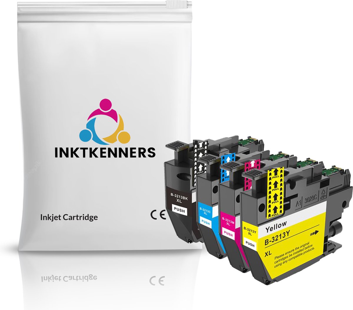 Inktcartridges Geschikt voor Brother - LC3213 multipack van 4 kleuren Geschikt voor Brother MFC-J491DW MFC-J497DW DCP-J572dw MFC-J890DW MFC-J895DW DCP-J772DW DCP-J774DW