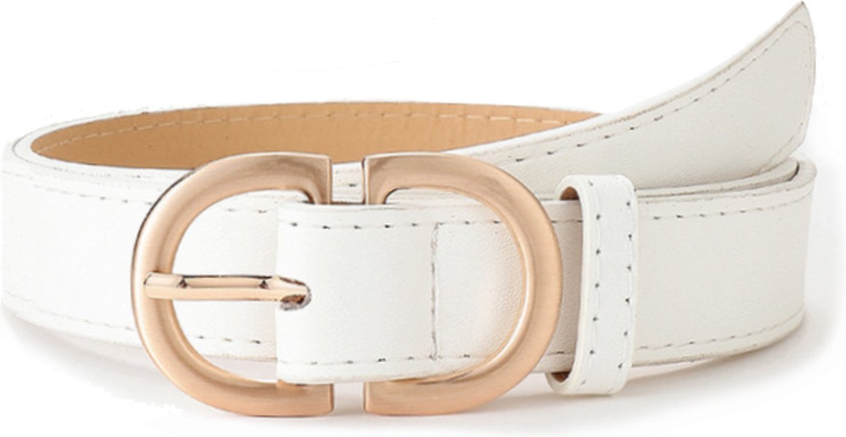 Simple Riem - Wit | Riemmaat 90 cm | 102 x 3 cm | Kunstleer / Staal | Fashion Favorite