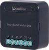 Hombli Smart Switch Module - Retrofit Wifi schakelaar voor dubbele wandschakelaar of stopcontact – Bediening via Mobiele App - Geen hub nodig