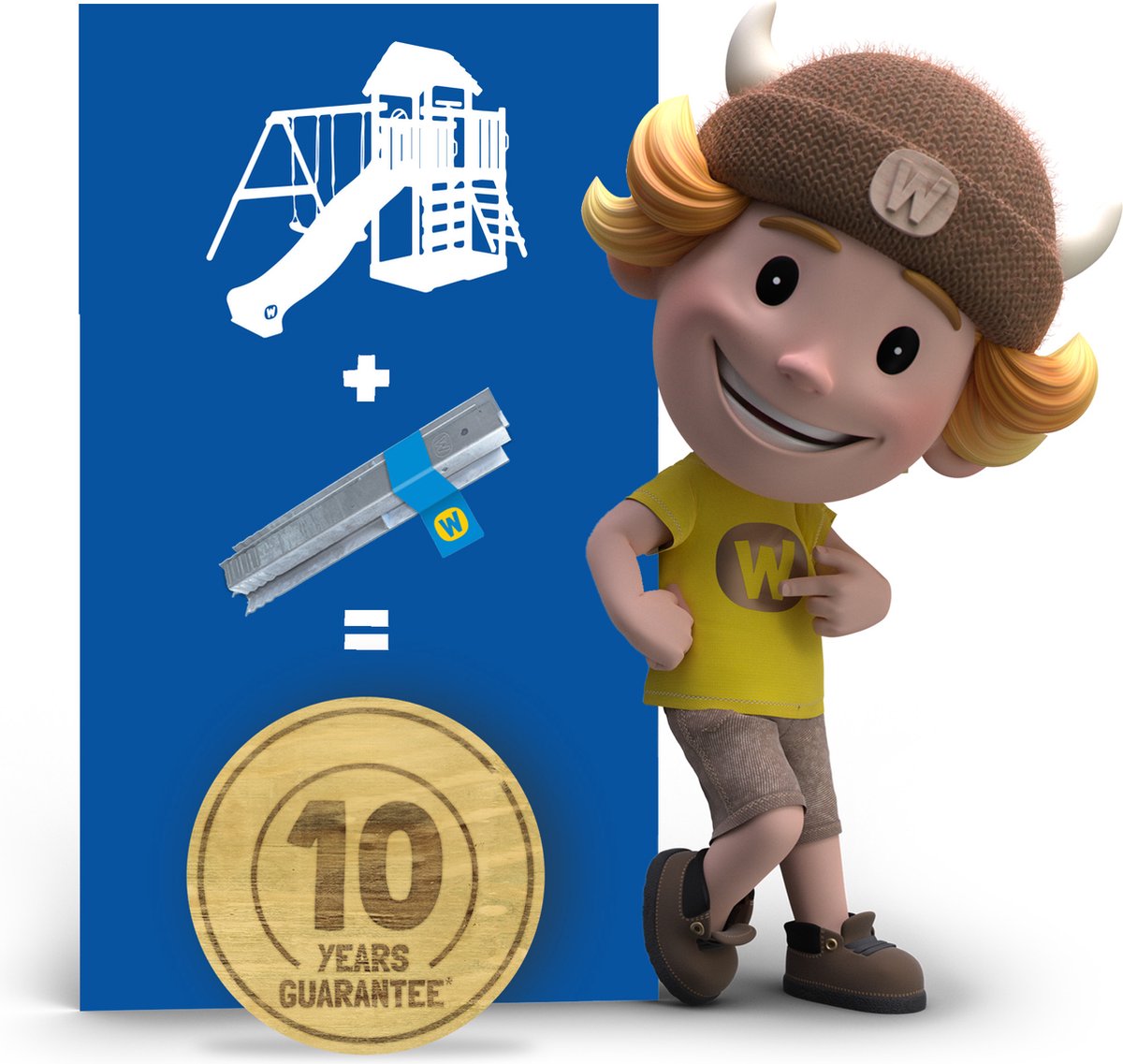 WICKEY speeltoestel klimtoestel Smart Cave met schommel & rode glijbaan, outdoor klimtoren voor kinderen met zandbak, ladder & speelaccessoires voor de tuin — afbeelding 9