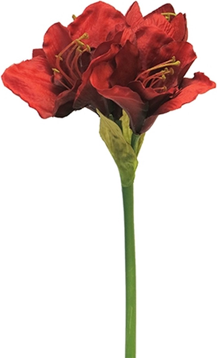 Hippeastrum Aline red 63 cm kunstbloem Erutan Avon