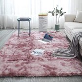 pluche, pluizige tapijten, zacht pluizig tapijt, antislip vloerkleden, dik vloertapijt, mat voor woonkamer, slaapkamer (roze, 160 x 200 cm)