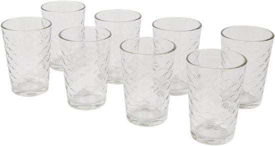 4 Luxe Drinkglazen - Drinkglazenset - 200 ml - 55 x 7 x 11 cm - Glas - Drinking Glasses