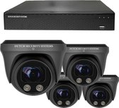 Draadloze Beveiligingscamera Set - 4x PRO Dome Camera - UltraHD 4K - Sony 8MP - Zwart - Buiten & Binnen - Met Nachtzicht - Incl. Recorder & App