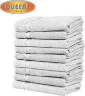 Queens Badhanddoek - 9-pack Handdoeken - Handdoek - 500 gr/m2 - 50x100 cm - Wit