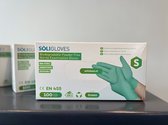 Nitril handschoenen - SOLI BIO groen ongepoederd - maat S - doos 10 x 100 stuks