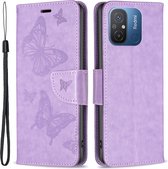 Coverup Vlinders Book Case - Geschikt voor Xiaomi Redmi 12C Hoesje - Paars