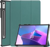 Tri-Fold Book Case met Wake/Sleep - Geschikt voor Lenovo Tab P11 Pro Gen 2 Hoesje - Groen