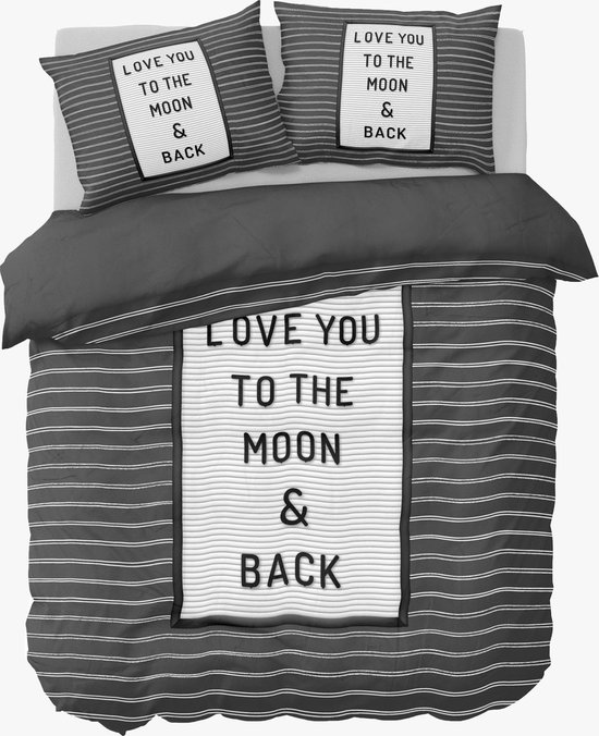Comfortabel Dekbedovertrek Love You To The Moon | 200x200/220 | En... bol.com